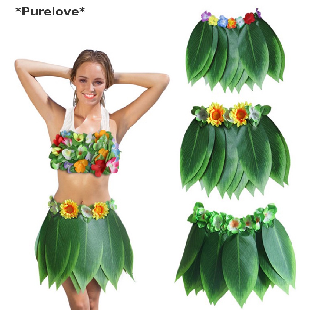 Chân Váy Lá Cọ Hawaii Trang Phục Hóa Trang Đi Biển Mùa Hè Luau