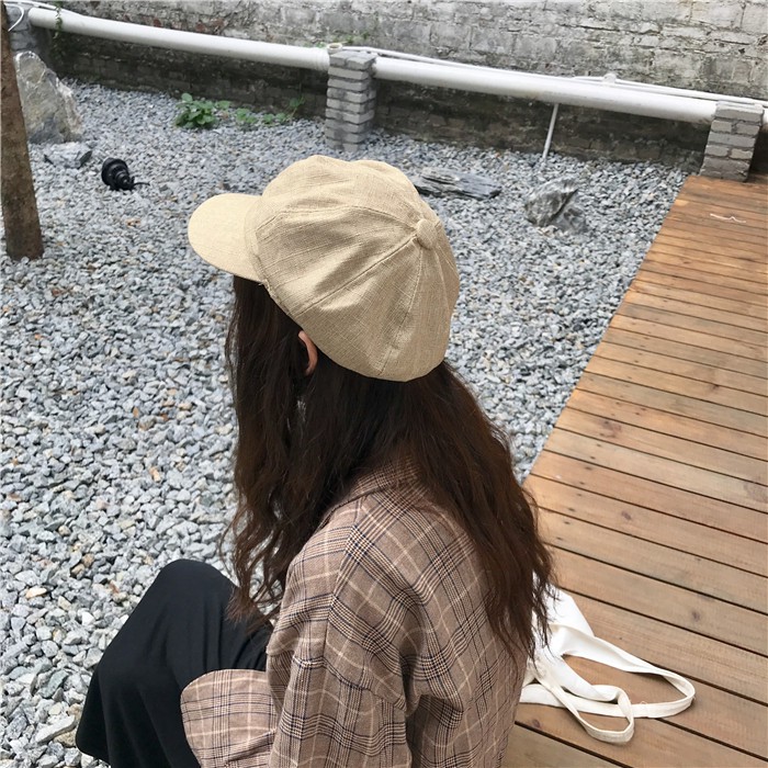 Mũ Bát Giác Chất Liệu Cotton Lanh Phong Cách Retro Nhật Bản Cho Nữ
