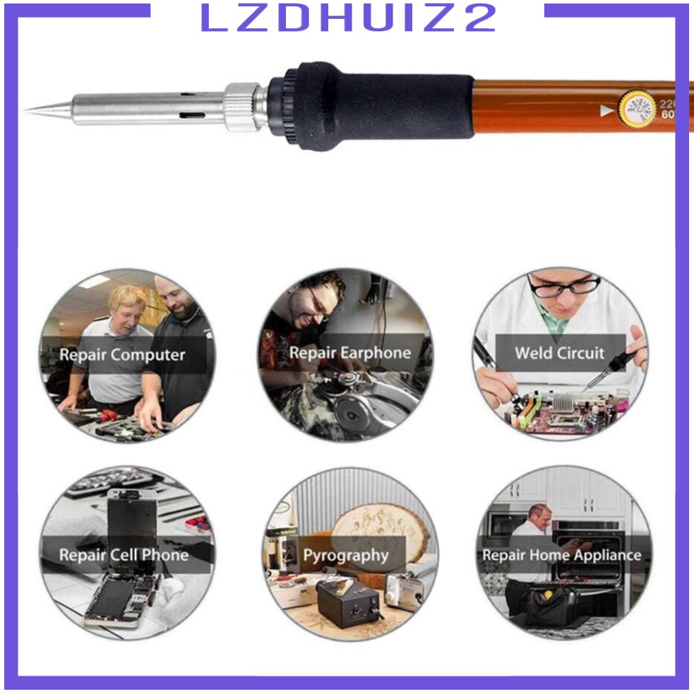 Mỏ Hàn Điện Les Fleurs 60W 220V Tùy Chỉnh Nhiệt Độ Tiện Dụng