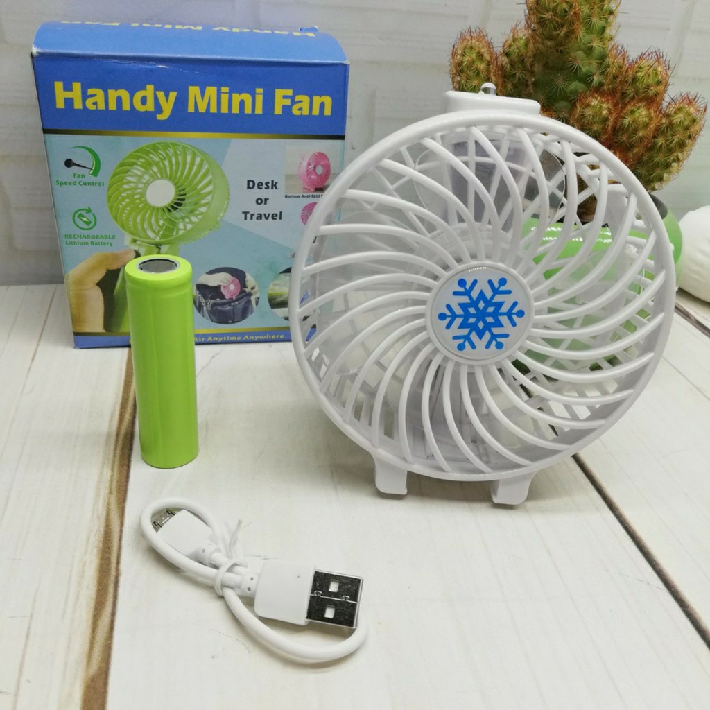 Quạt Mini Cầm Tay Tích Điện 4 Cánh Pin Sạc 1 Lần Dùng Cả Ngày 💥 SIÊU HOT 💥- Quạt mini gập gọn 3 chế độ tích điện