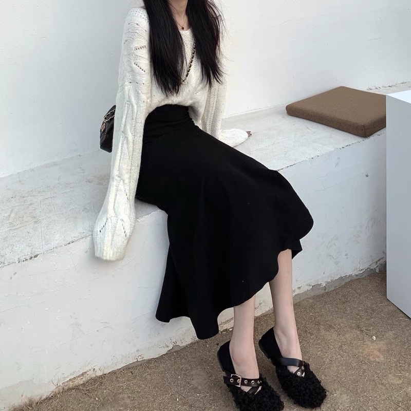 Chân váy đuôi cá dáng dài phong cách ulzzang Hàn Quốc siêu hot | BigBuy360 - bigbuy360.vn