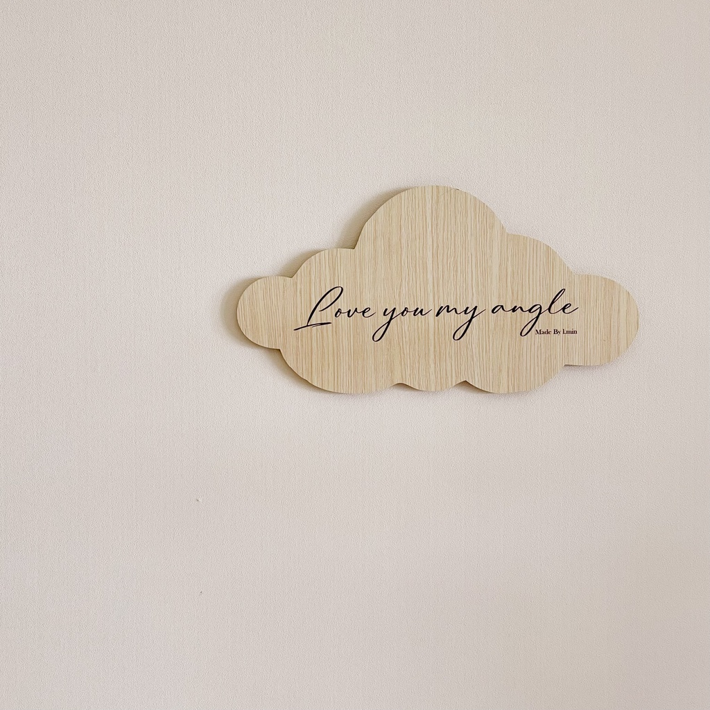 Mây gỗ decor love you my angel