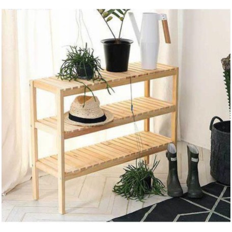 Kệ gỗ để giày dép 2 tầng 3 tầng gỗ thông tự nhiên cao cấp tự lắp ráp dễ dàng, Kệ giày dép 2 tầng bền đẹp