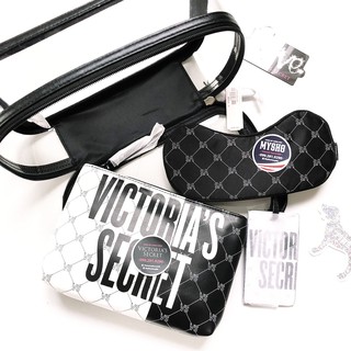 Bộ túi mỹ phẩm hoạ tiết Trắng đen cá tính (175) - Hàng nhập Victoria's Secret USA