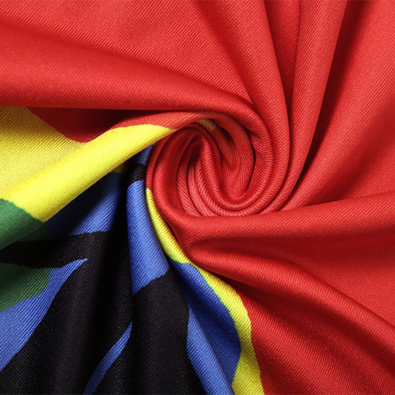 Đầm không tay dáng ôm Cổ Tròn In Họa Tiết Cầu Vồng 3D Thời Trang Quyến Rũ Cho Nữ