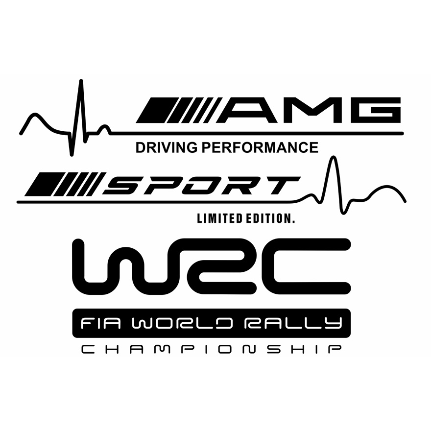 Decal tem dán xe ô tô  AMG SPORT WRC 567001 567002 567004