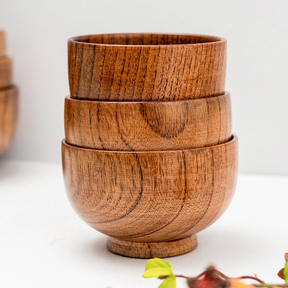 Tô Gỗ Tự Nhiên 7 Kích Thước Phong Cách Nhật Bản Cho Nhà Bếp