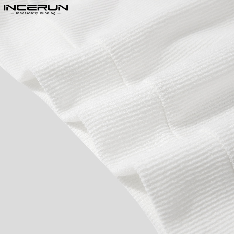 Áo len INCERUN trơn màu thiết kế dành cho nam