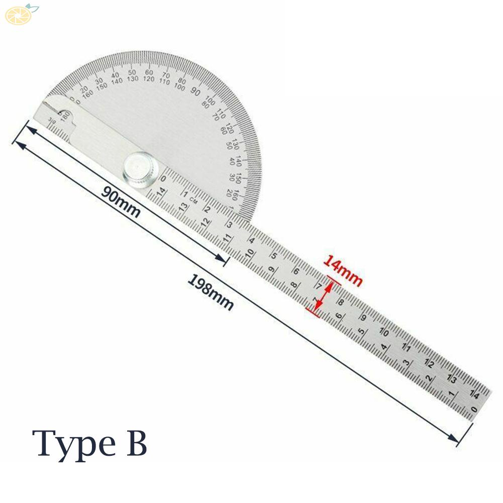 Thước Đo Góc 180 Độ Bằng Thép Không Gỉ Dùng Gia Công Vật Liệu Gỗ