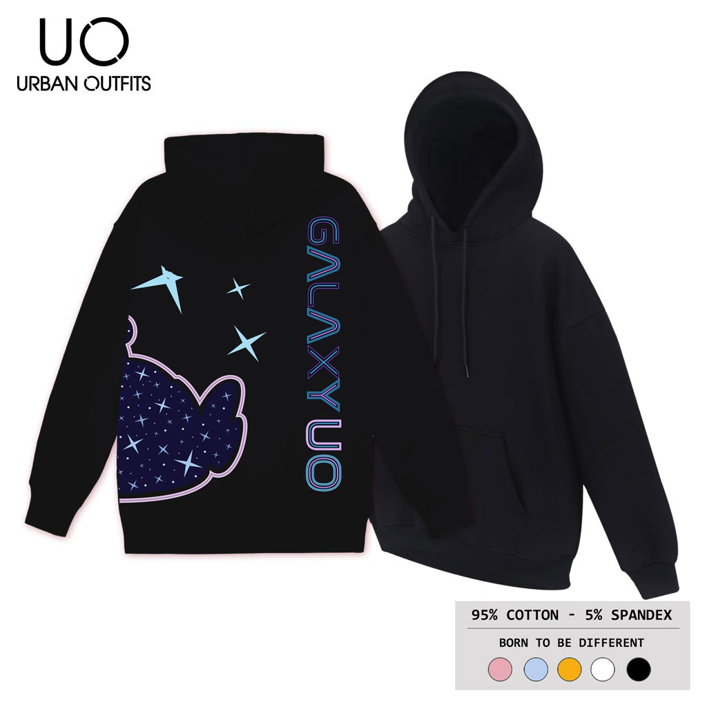 Áo Hoodie Nam Nữ Form Rộng URBAN OUTFITS In Galaxy UO Bot HOO17 Chui Đầu Thun Cotton Nỉ Local Brand