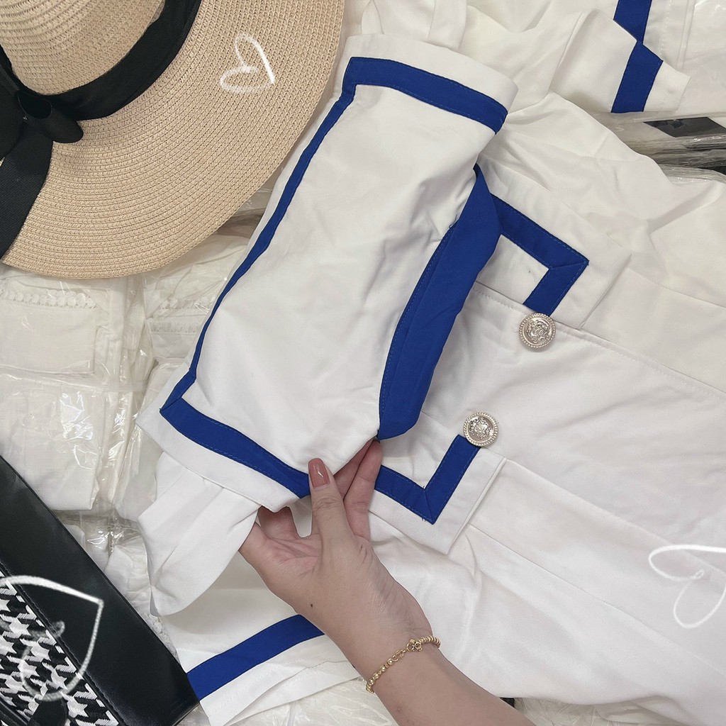 ĐẦM TRẮNG VIỀN CỔ THUỶ THỦ XANH - HÀNG CAO CẤP KÈM HÌNH THẬT - BILA HOUSE | BigBuy360 - bigbuy360.vn