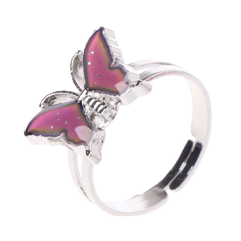 Nhẫn Hợp Kim Hình Bướm Đính Đá Xinh Xắn Cho Nữ