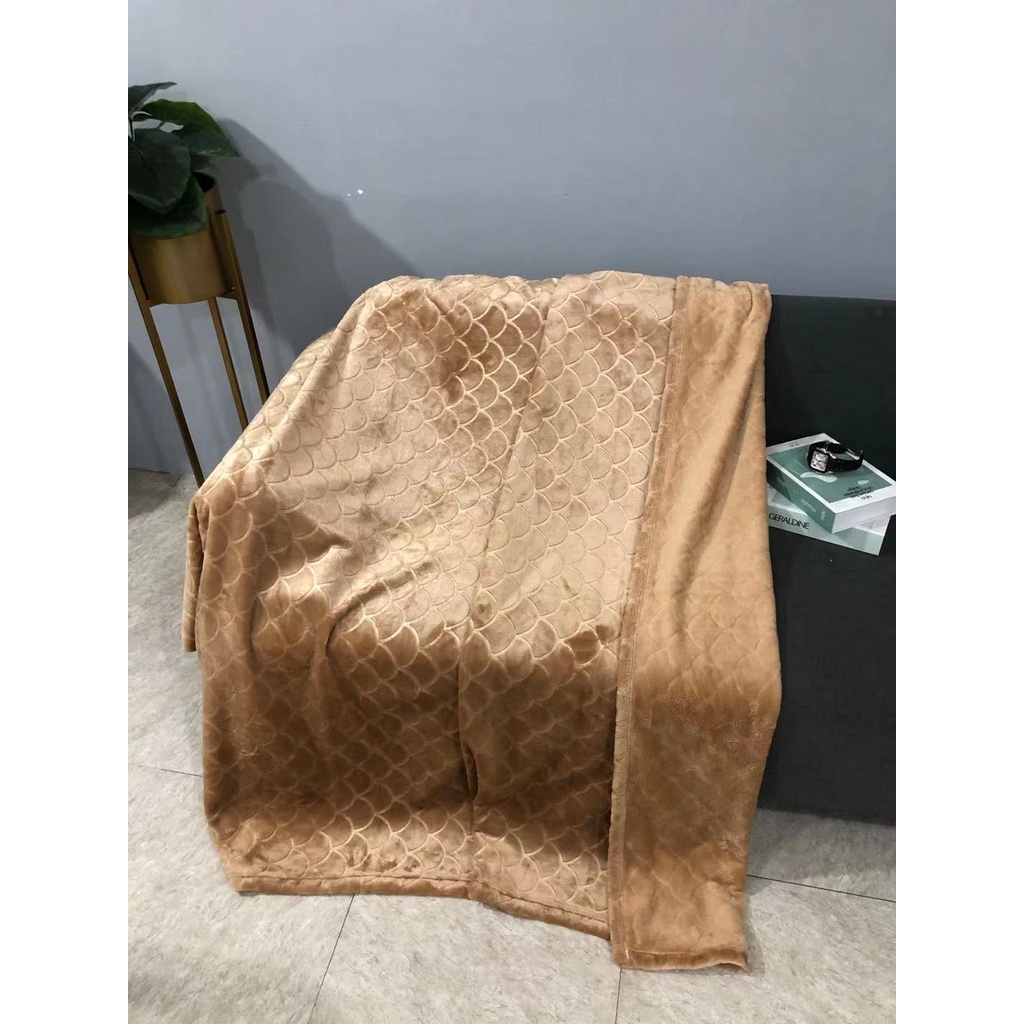 [LÔNG THỎ THẬT 100%] Chăn Renown lông thỏ vảy rồng hàng nhập cao cấp - Đầy đủ túi hộp tem tag làm quà biếu
