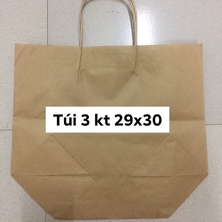 Combo 100 túi giấy có quai kt 29x30