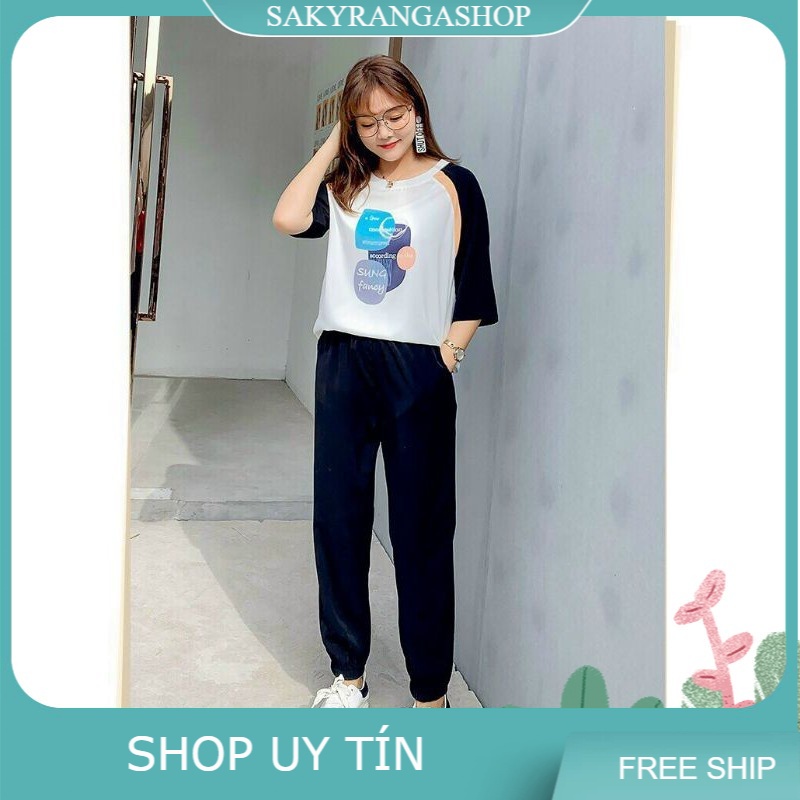 HÀNG NHẬP - SÉT BỘ LỤA ÁO TRẮNG ĐEN + QUẦN DÀI BO LAI