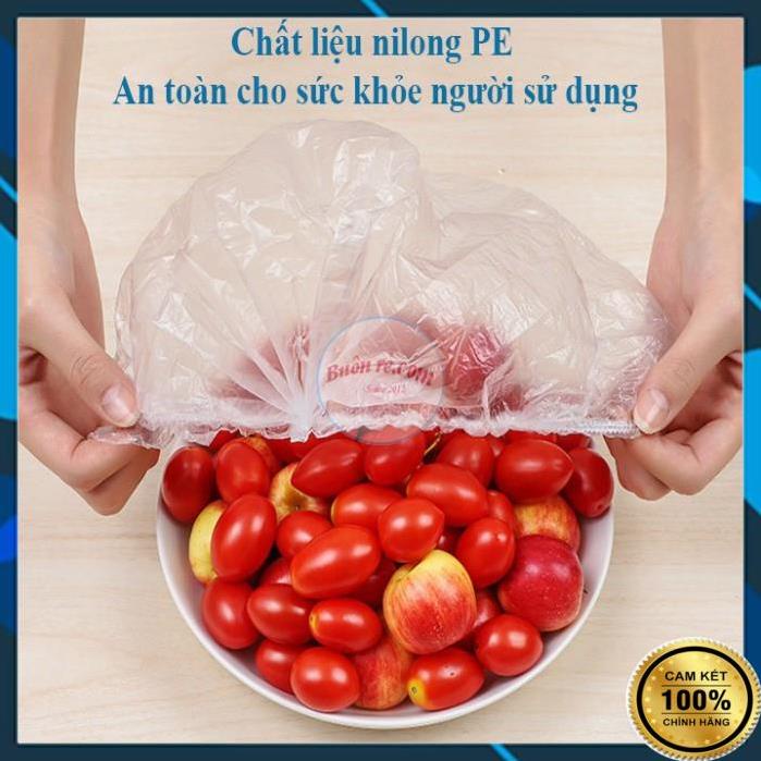 Set 100 màng bọc thực phẩm tặng túi gấu dây rút siêu dễ thương