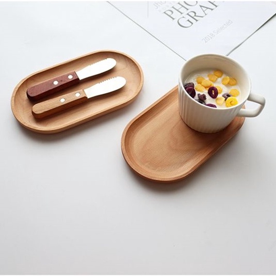 Khay Gỗ Đựng Cà Phê / Snack / Snack Tiện Dụng