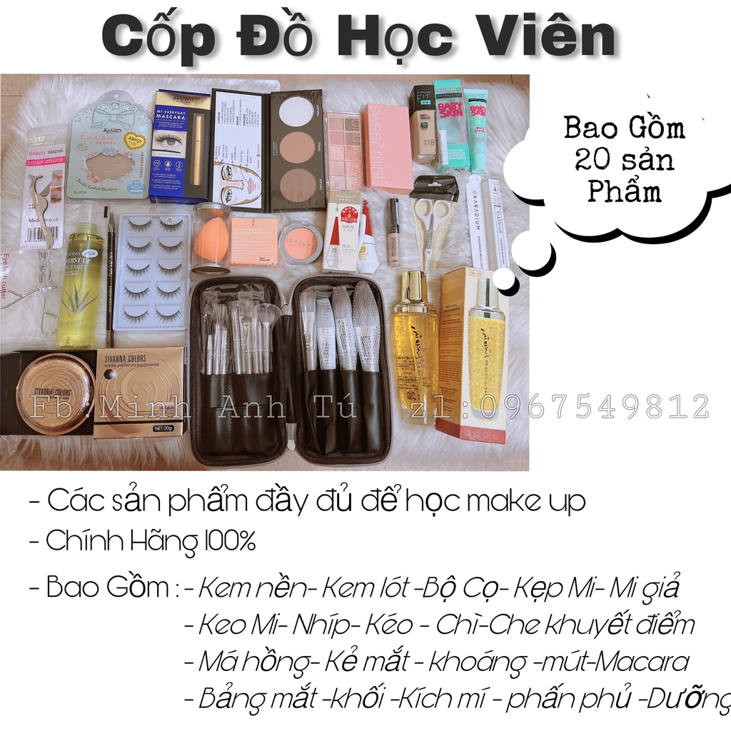 Bộ Đồ Trang Điểm, Cốp Đồ Mỹ Phẩm Học Viên [Hàng Chính Hãng]
