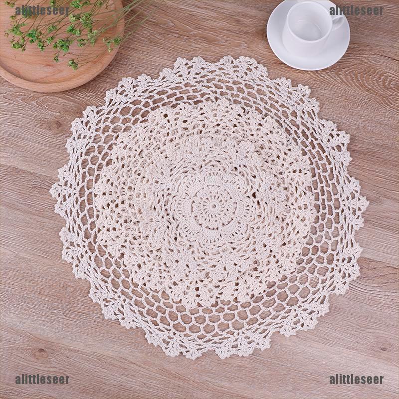 Tấm Lót Ly Bằng Cotton Đan Tay Phong Cách Giáng Sinh