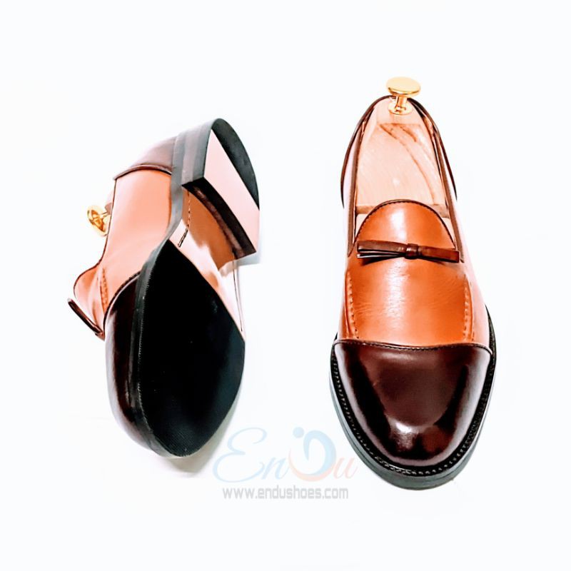 Giày Lười Nam Hàng Hiệu Loafer Nâu Bò Cho Phái Mạnh - ENDU SHOES