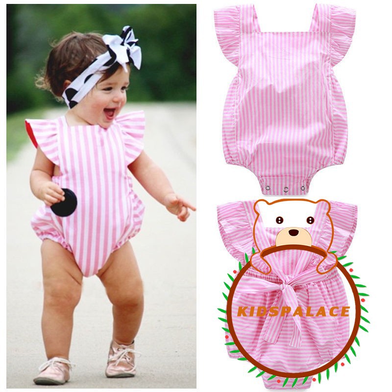 Bộ Bodysuit Một Mảnh Cột Nơ Dễ Thương Cho Bé Sơ Sinh