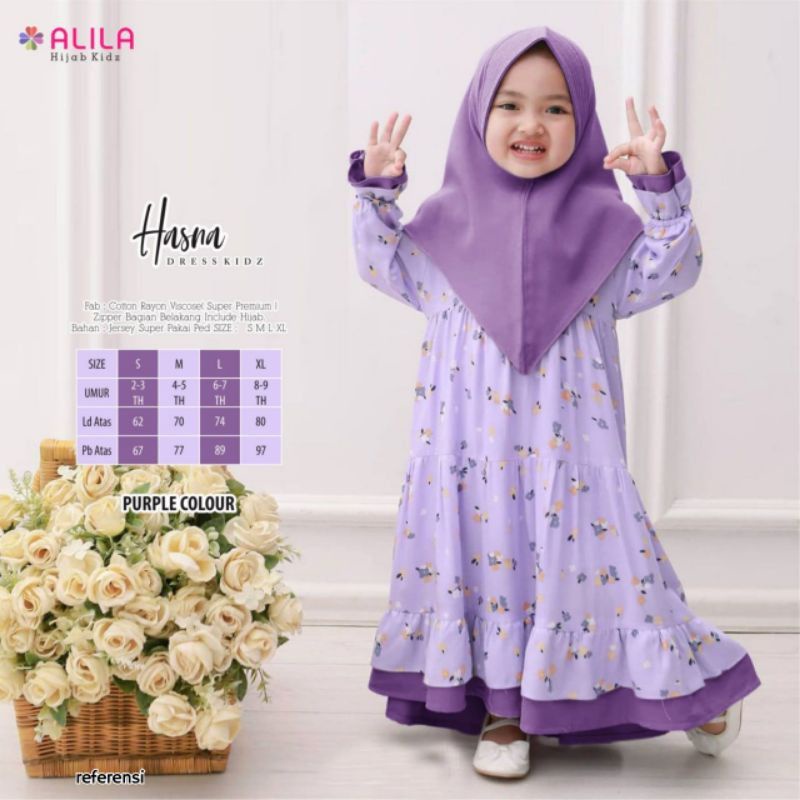 Váy Hasna ORI ALILA (Giá Cả Khăn Choàng Hijab)