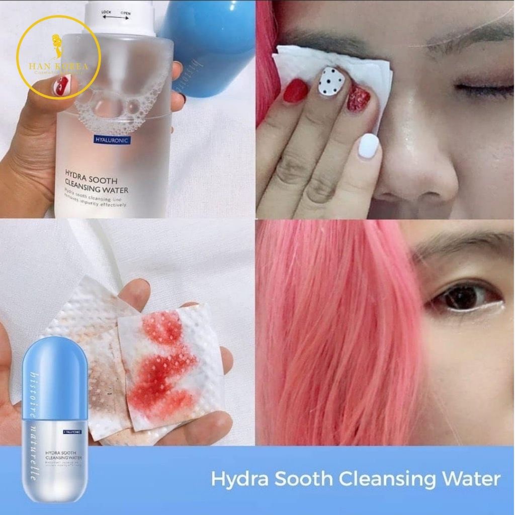 Nước tẩy trang loại bỏ bụi bẩn, bã nhờn HYDRA SOOTH CLEANSING WATER 500ml HÂN KOREA