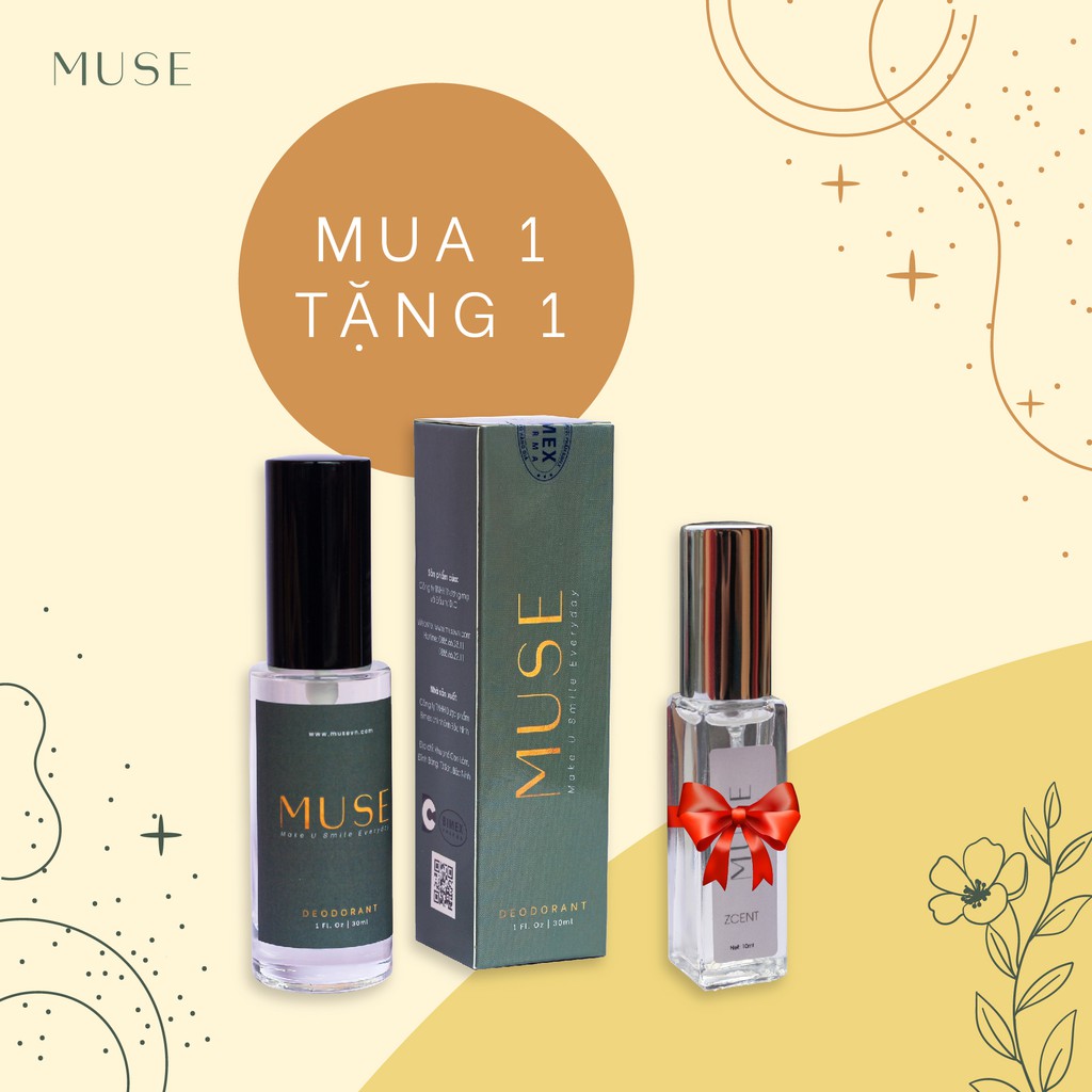 Xịt khử mùi hôi nách, hôi chân MUSE [ 30ml ], thiên nhiên, lành tính, hiệu quả tức thì | BigBuy360 - bigbuy360.vn
