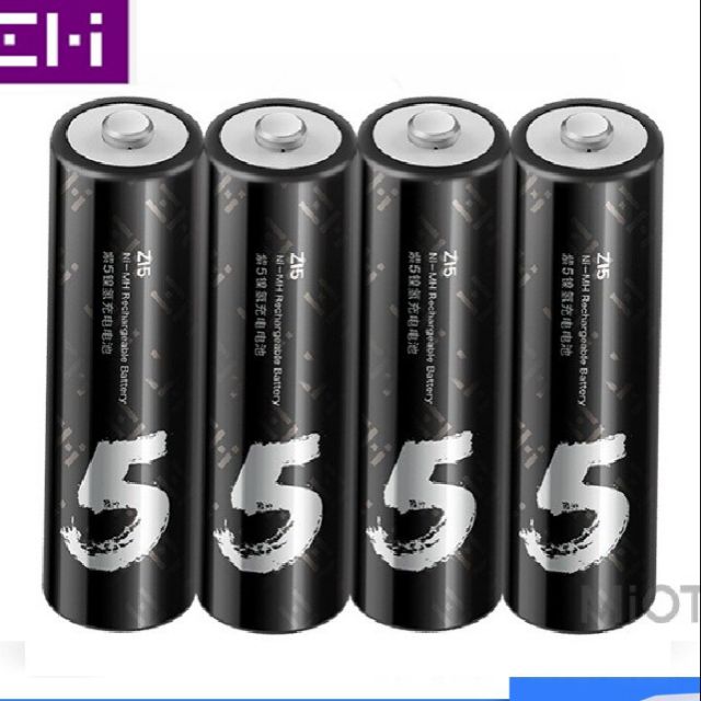 Bộ 4 pin sạc AA Xiaomi Zi5 dung lượng cao pin AA Xiaomi sạc lại đến 1500 lần