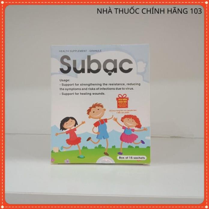 CỐM SUBẠC - HỖ TRỢ TĂNG CƯỜNG SỨC ĐỀ KHÁNG CHO TRẺ (15 GÓI)