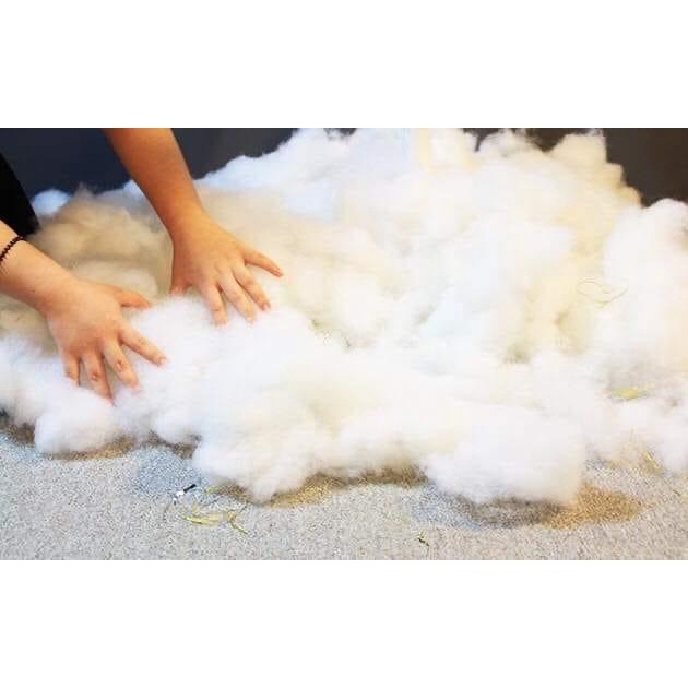 Bông Gòn Nhồi Gối Trắng Tinh Khiết Mềm Mịn Đàn Hồi Cao Trọng Lượng 1kg