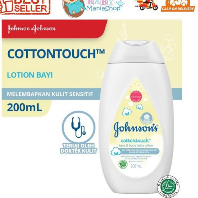 Kem dưỡng ẩm Johnson'S COTTONTOUCH MILK RICE BABY FACE & BODY LOTION 200ml dành cho trẻ sơ sinh