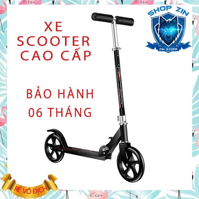 [ĐỘC QUYỀN ] Xe Trượt Scooter Người Lớn gấp gọn đa năng - Bản có dây đeo tiện lợi - Bảo hành 06 tháng