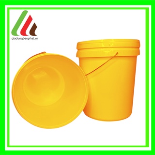 Xô/thùng nhựa công nghiệp 18L có nắp Bảo Phát chất lượng tốt nhiều màu- khớp nắp thông minh