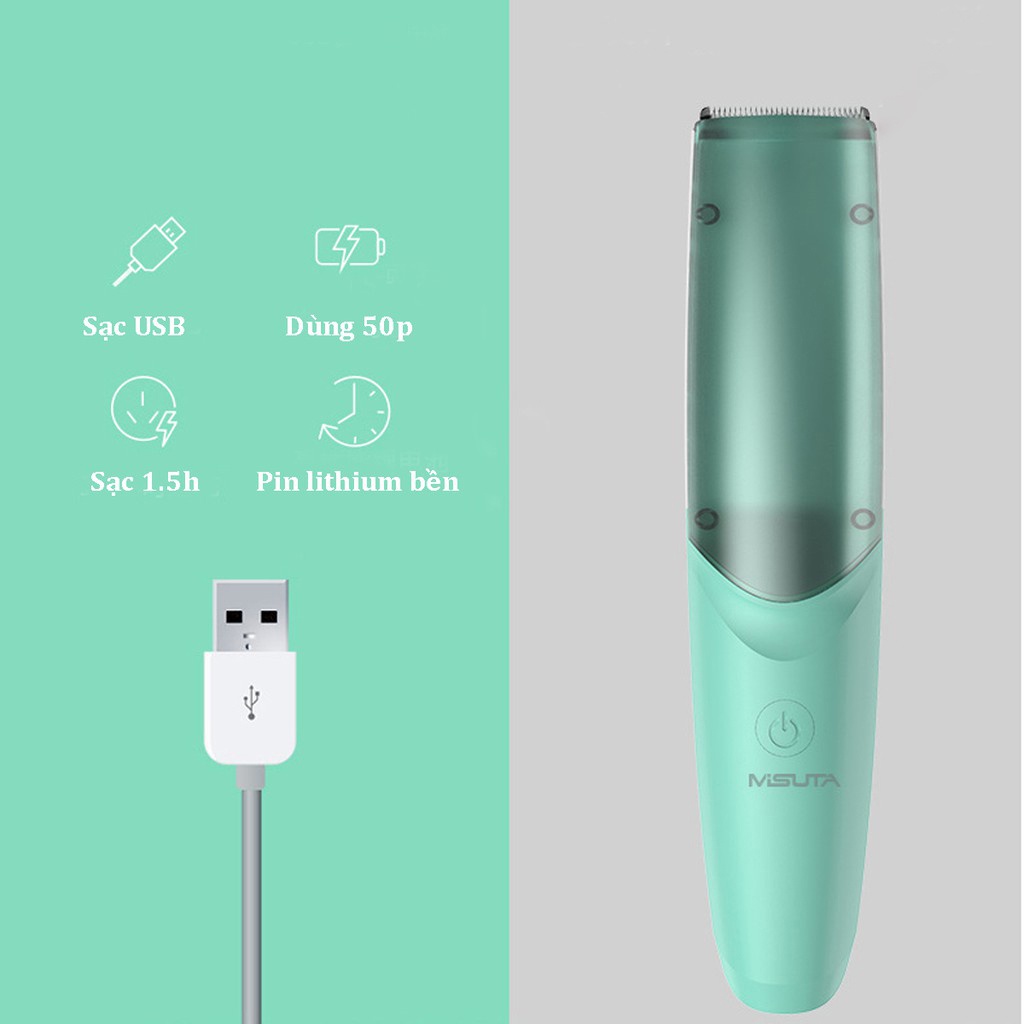 Tông đơ cắt tóc cho bé Tự động hấp thụ tóc hoạt động im lặng tông đơ cắt tóc Với bộ sạc pin có thể tháo rời