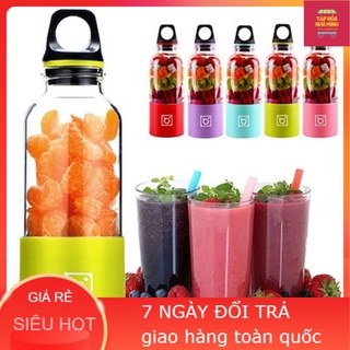 Máy Xay Sinh Tố, Máy Say Sinh Tố Cầm Tay Mini 🍍XAY ĐƯỢC ĐÁ🍍 Sạc Pin 4 Lưỡi BINGO JUICER CUP 500ML