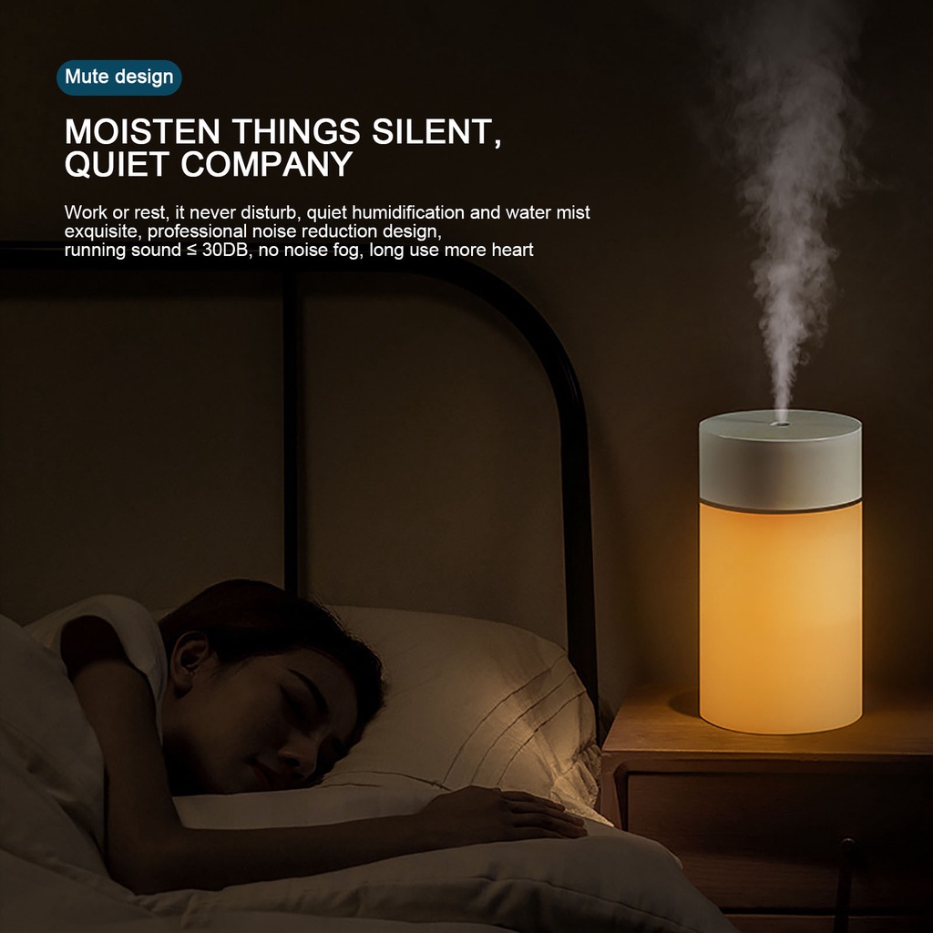 1 Máy Phun Sương Tạo Độ Ẩm Không Khí 260ML Có Đèn Led Ban Đêm