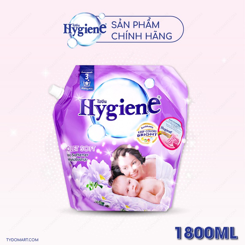 Nước xả vải Hygiene Túi 1800ml Đầy Đủ 6 Màu