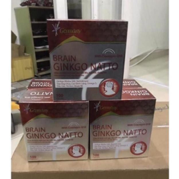 HOẠT HUYẾT DƯỠNG NÃO BRAIN GINKGO NATTO Hộp 100 Viên Chính Hãng