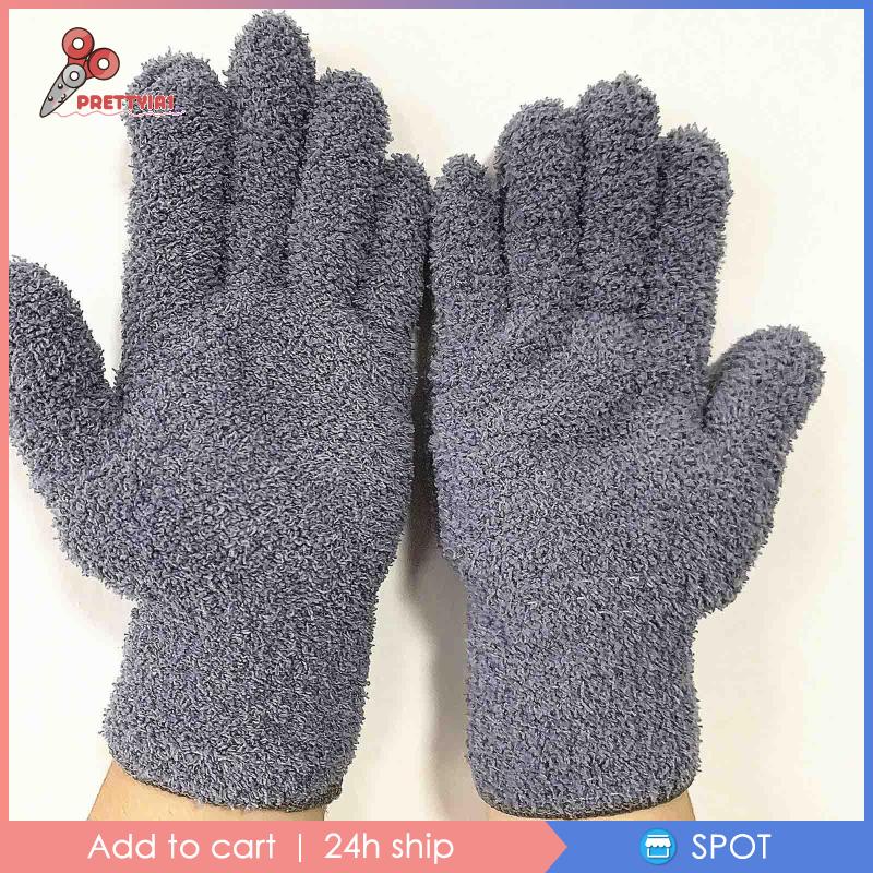 [Prettyia1] Găng Tay Loại Bỏ Bụi Bẩn Bằng Sợi Nhỏ Cho Nhà Bếp