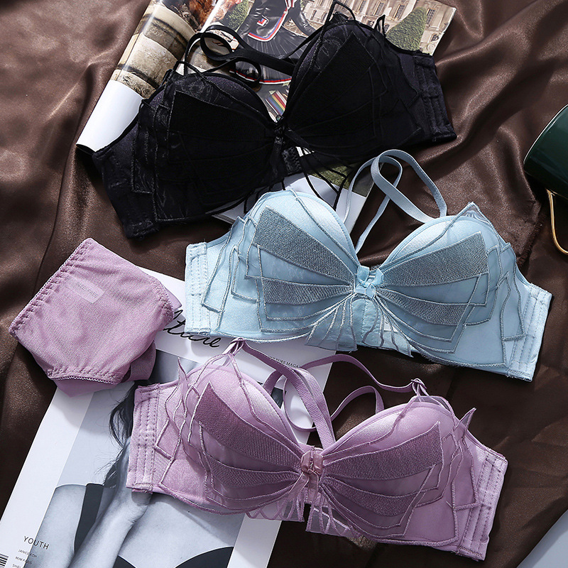 Bộ đồ lót nâng ngực không gọng điều chỉnh được thêu họa tiết gợi cảm (có bán lẻ áo ngực) | BigBuy360 - bigbuy360.vn