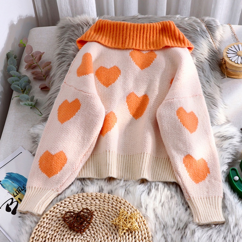 Áo Khoác Cardigan Dệt Kim Tay Dài Cổ Bẻ Đính Hạt Ngọc Trai Phong Cách Preppy Ngọt Ngào Mùa Thu Cho Nữ Bu