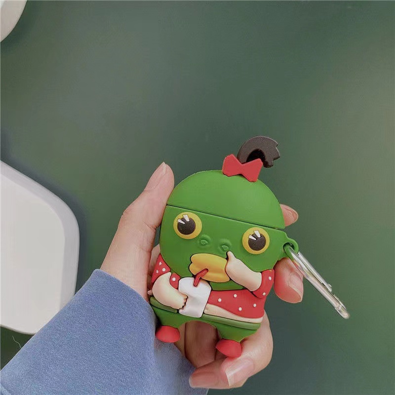 Vỏ Bảo Vệ Hộp Đựng Tai Nghe airpods 1/2 pro Kết Nối Bluetooth Bằng tpu Chống Thất Lạc Hình Đầu Cá Dễ Thương