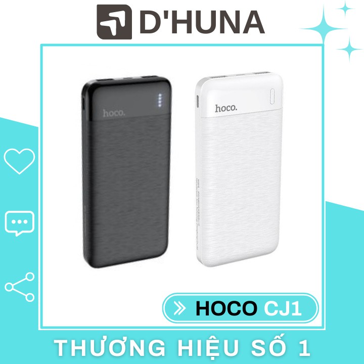 Sạc Dự Phòng [CHÍNH HÃNG]⚡️HOCO CJ1 ✔10.000mAh ✔Cao Cấp ✔Siêu Bền [BẢO HÀNH ĐỔI MỚI] - HunaStore