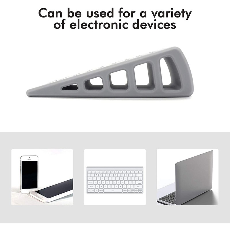 Set 2 Giá Đỡ Laptop Chống Trượt Màu Xám | BigBuy360 - bigbuy360.vn