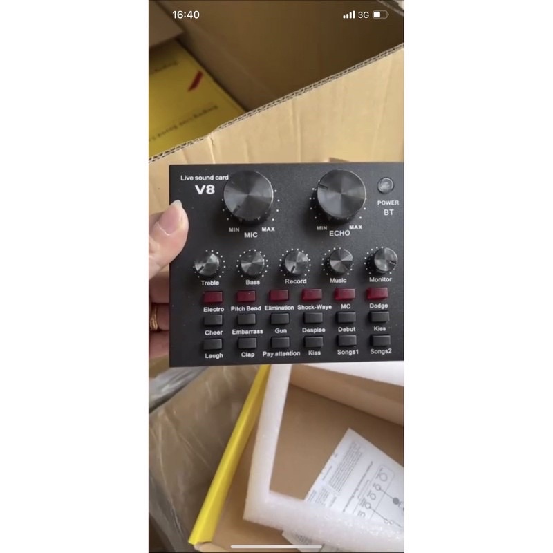 Sound Card V8 Chất Lượng Cao hàng chính hãng Aqua có kết nối blutooth
