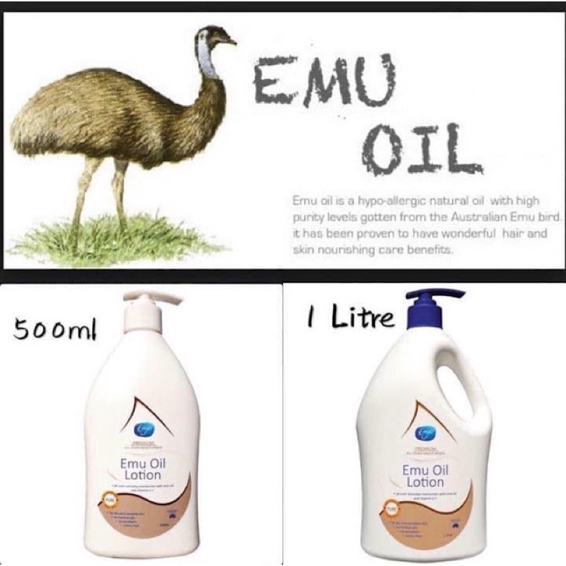 Sữa dưỡng ẩm Enya Emu Oil Lotion 1 Litre .Hàng Úc
