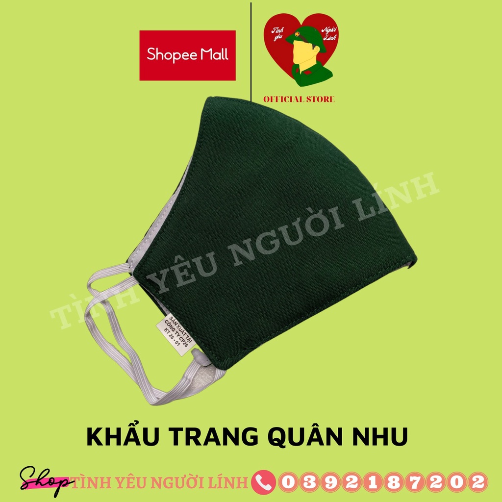Khẩu trang xanh bộ đ.ội- Hàng chuẩn