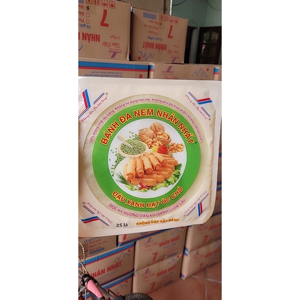 ĐA NEM ĐẬU XANH HẠT ÓC CHÓ NHÂN NHẤT (25 LÁ)