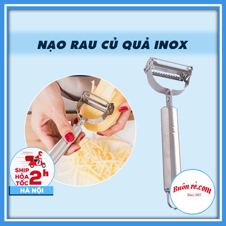 Nạo Rau Củ Quả 2IN1 Bằng Inox Không Gỉ Chất Lượng Cao 00867